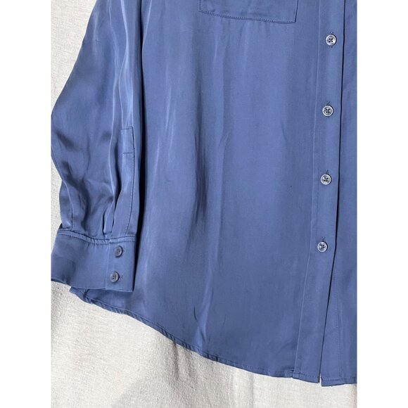 Chico's Women's Modal Button-Up Shirt Size 2 (US 12/14) Blue Career Boho - Picture 4 of 13